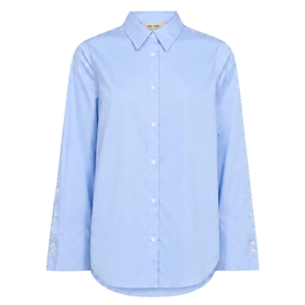 Mos Mosh Winola Cotton Twill Skjorte, Light Blue